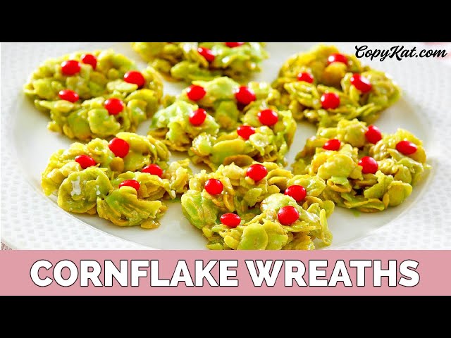 Christmas Cornflake Wreaths - No Bake Cookies