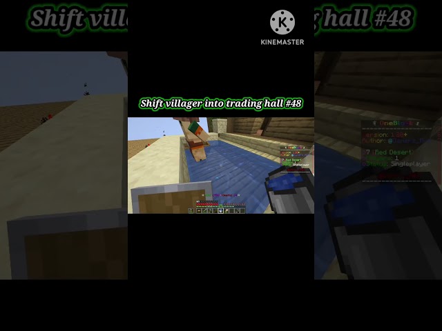 Shift villager into trading hall #48 #shorts #minecraft #gaming #oneblocksurvival