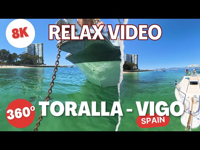 Anchored at Toralla, Vigo - Spain | 360º 8K Ultra HD Video | Virtual Reality Seaside Serenity