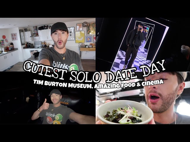 CUTEST Solo Date Day!! Tim Burton Museum, Amazing Food & Cinema Trip-   Vloguary Day 3