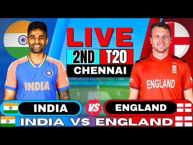 🔴Live: India vs England, 2nd T20 | Live Cricket Match Today | IND vs ENG Live Match | IND vs ENG