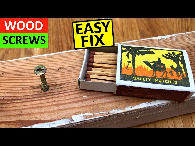 How to Fix Stripped Screw Holes - How to Fix loose Wood Screws Easy Fix