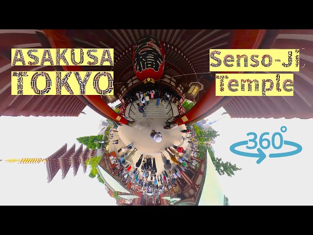 Asakusa, Tokyo: Sensoji Temple and Nakamise Street in 360 video- turn on subtitles for text