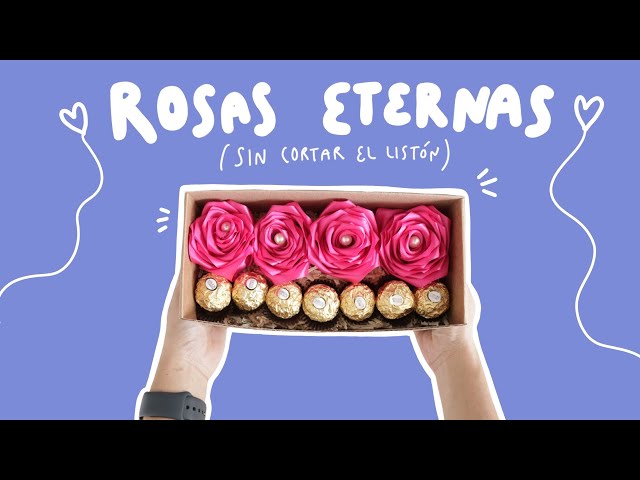 CÓMO HACER ROSAS ETERNAS DE LISTÓN SIN RECORTAR: FÁCIL Y RÁPIDO / WenDIY