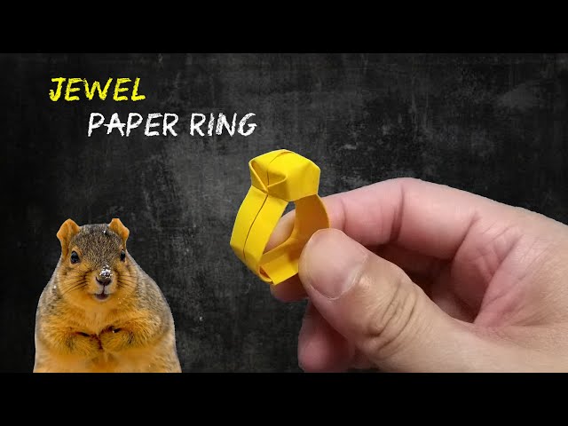 How to make a paper jewelry ring | Origami ring no glue