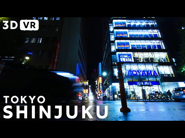 VR video 3D 5.7K | Beautiful night view of JAPAN, TOKYO SHINJUKU #1