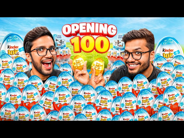 OPENING 100 KINDER JOY | ARE THEY ALL DIFFERENT?