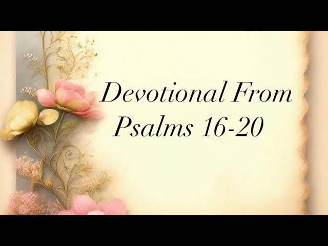 Devotional From Psalms 16-20