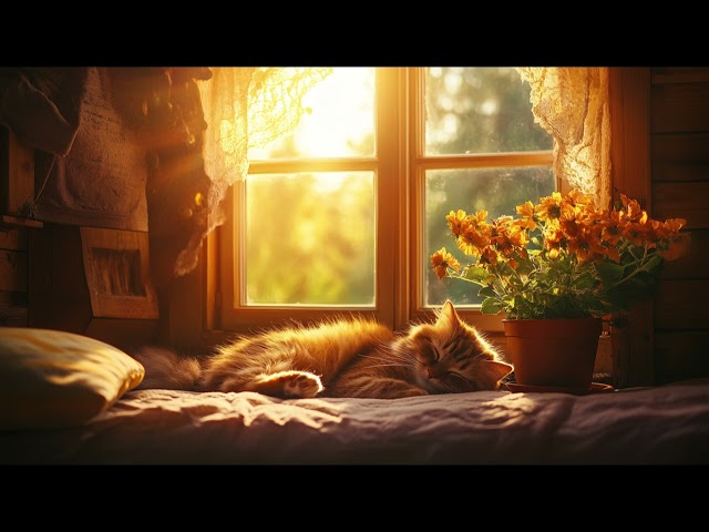 Sleepy Cat Piano Music Therapy for relaxing and Clam