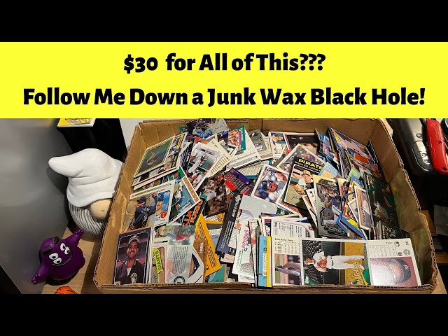 $30 Box of Baseball Cards From an Antique Mall - Follow Me Down a Junk Wax Black Hole + Some Vintage