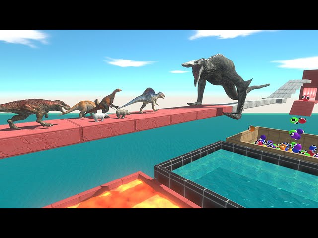 Falling into the Death Bridge | Who Can Survive?  - Animal Revolt Battle Simulator