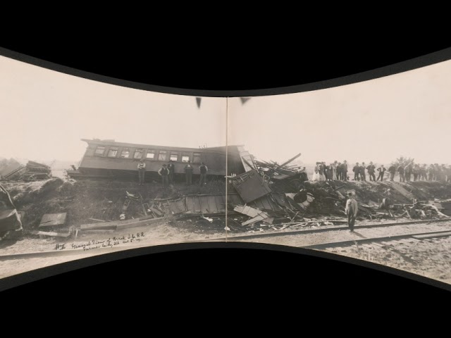 Illinois Central Railroad Wreck, Panorama, 1909 (silent, still image)