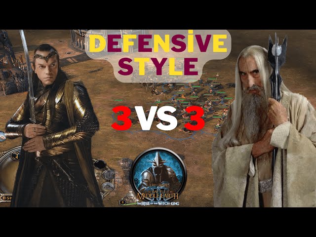 BFME 2: Rise of the Witch-King 8.5.0 | 3vs3 DEFENSIVE STYLE | bfme 2 taktikleri | bfme 2 tactics