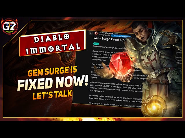 GEM SURGE - Fixed NOW | Let's Talk On Phantom Gallery EVENT | Diablo Immortal