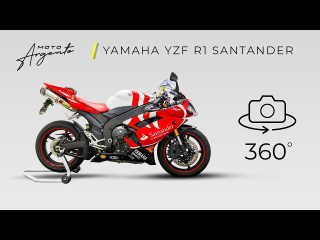 YAMAHA YZF R1 - Vista a 360 gradi - Moto Argento.