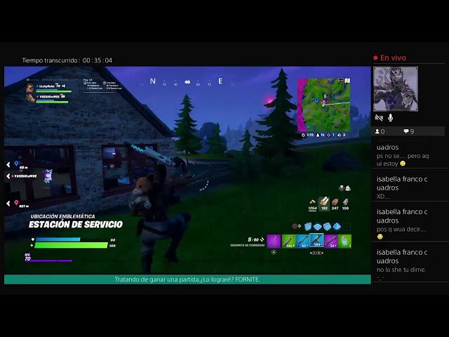 Tatando de ganar una partida de FORTNITE