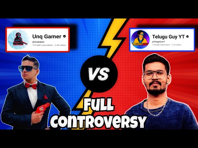 Unq Gamer and Telugu Guy YT Controversy | Telugu Gaming Community Controversy | BGMI