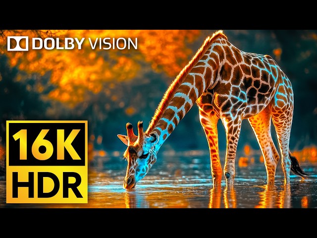 16K VIDEO ULTRA HD Dolby Vision HDR 120fps - Cutest Animals of The World #Wildlife #BGM