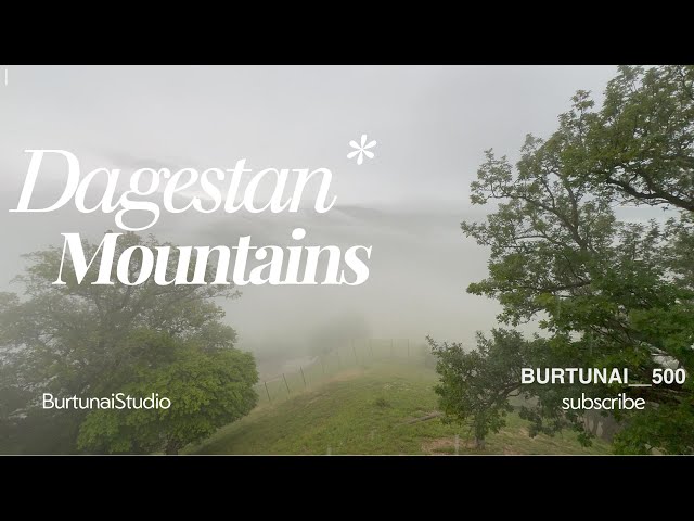 Rain sounds, background videos, relaxing rain sounds with thunder. Dagestan mountains. 산,비,휴식,천둥