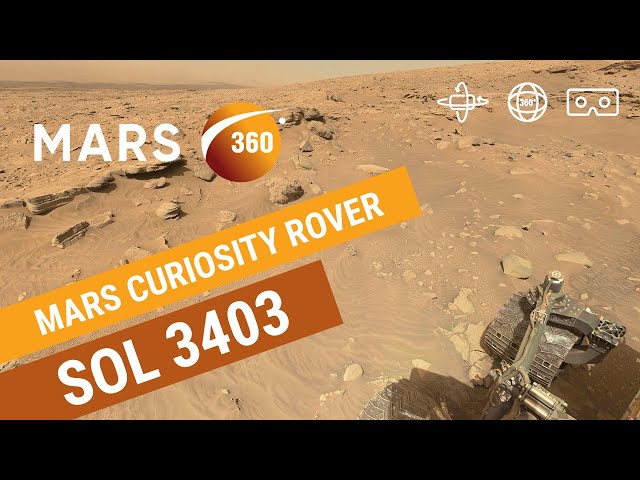 Mars 360: NASA's Mars Curiosity Rover - Sol 3403 (360video 8K)