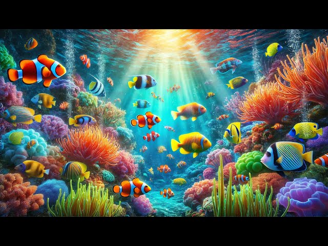 Stunning 4K Aquarium 🐠 | Relaxation, Meditation & Stress Relief with Coral Reef Scenes