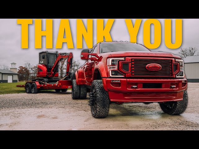 Thank you for entering to win this f450, mini-ex, tilt trailer + $20,000 cash!