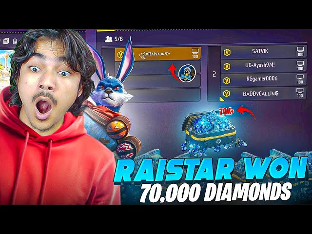 "PRANK" Raistar Won 70000 Diamonds💎Jadugar or Wot? 1 vs 4 - Garena Freefire