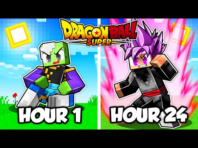 I Survived 24 HOURS as Goku Black in Dragonball Super Minecraft!