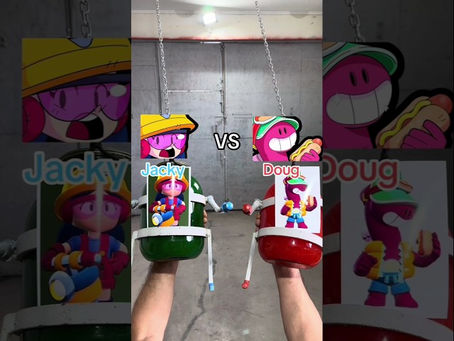 Jacky vs Doug EPIC Battle! 💥 Who Will Win? #BrawlStars #Shorts