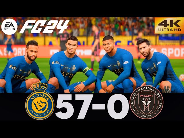 FIFA 24 - What Happen If Ronaldo Messi Neymar And Mbappe Play Together On Al Nassr