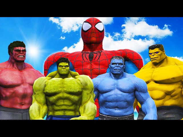 TEAM HULK VS SPIDERMAN MUSCLE - EPIC SUPERHEROES BATTLE