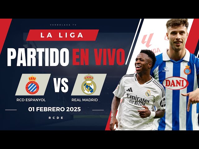 🔴 REAL MADRID VS ESPANYOL PARTIDO EN VIVO / LIGA ESPAÑOLA - JUEGA MBAPPE