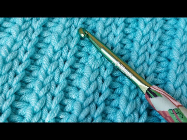 Amazing 💯 👌 Learn how to make an elastic stitch for cuffs with a crochet hook #videotutorial