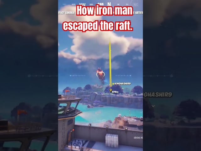 How iron man escaped the raft. #ironman #fortnite #marvelseason