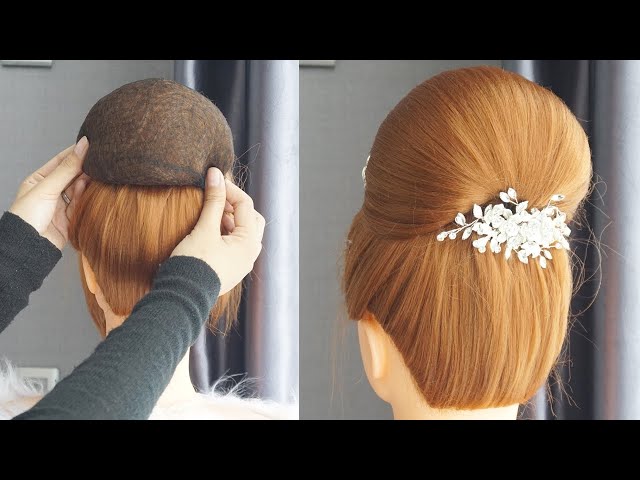 How To Make Bun Hairstyle At Home  - Easy Hairstyle For Wedding