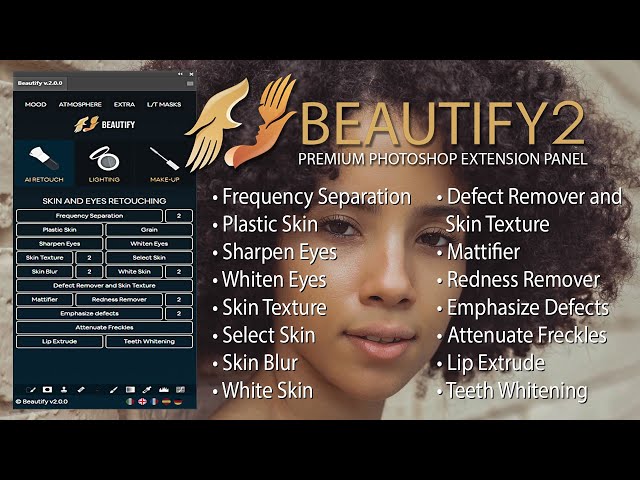 Beautify Panel 2 All AI Retouch Functions