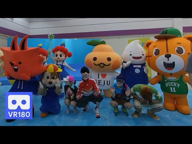 3D 180VR Cute Animation Characters Parade 4K