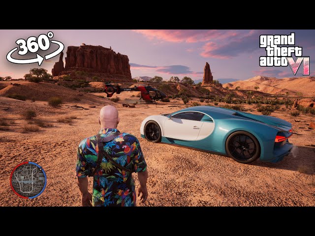 VR 360° GTA 6 A BUGATTI WILL APPEAR! (Alpha version)