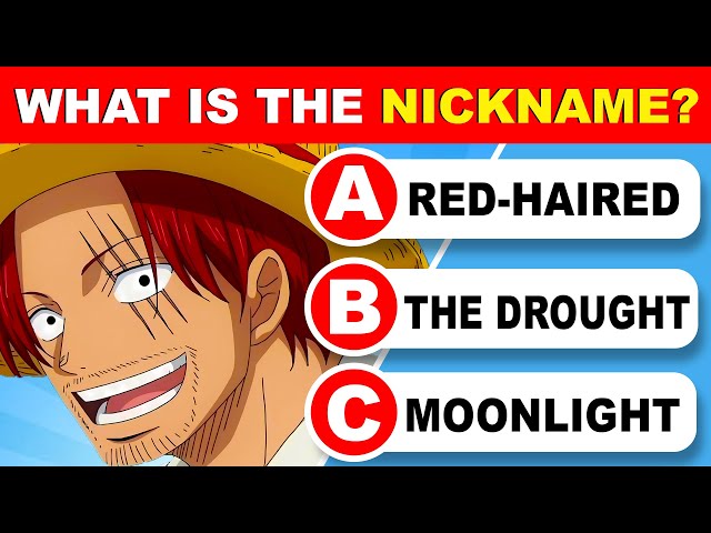 Think You Know One Piece? Guess the Nickname from the Character! 🔍🗡️