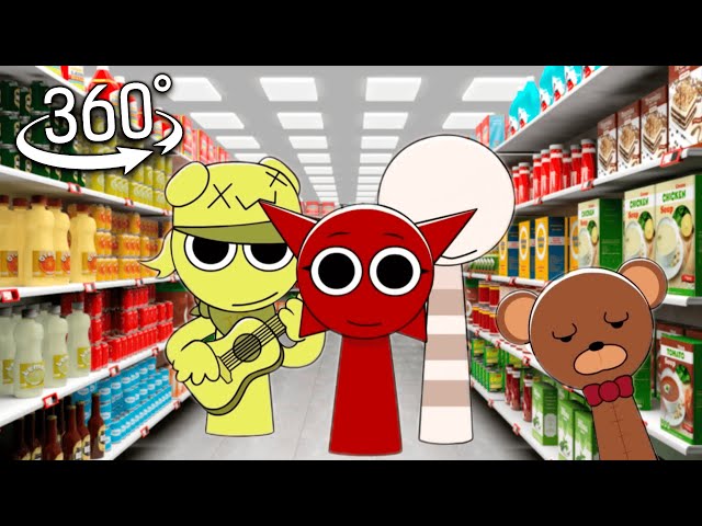 Mroona and Wyrum Retake meet Anne OC - Supermarket in 360° Video Animation | VR /8K