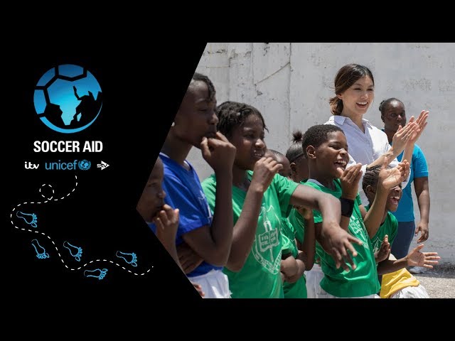 Soccer Aid for Unicef | Gemma Chan meets children affected by violence in Jamaica