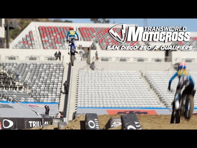 San Diego Supercross 250 A Qualifying | HUGE TRIPLE TO QUAD! Haiden Deegan P1