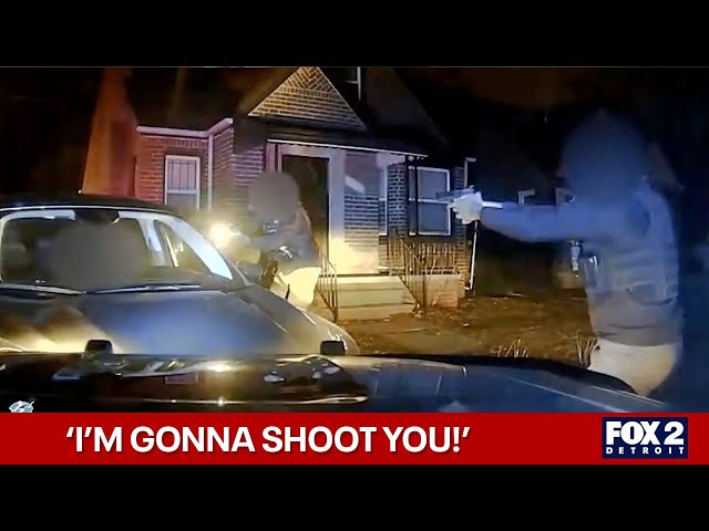 'You gonna die': Detroit Police shoot suspect, officer ran over