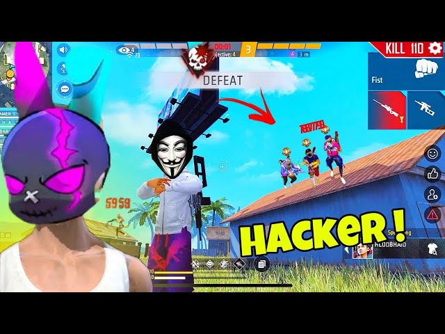 সাবধান! এই Hacker ম‍্যাচে পড়লে😱 নিমেশেই ম‍্যাপের সব এনিমি শেষ 🤬  freefire hacker