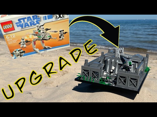 LEGO STAR WARS - Clone Walker BATTLE PACK - REVIEW SPEEDBUILD MOC DIORAMA - at the beach  - 8014