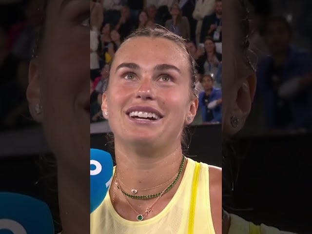 Aryna Sabalenka is set for an expensive shopping trip after beating Paula Badosa! 🛍️#AusOpen #Shorts