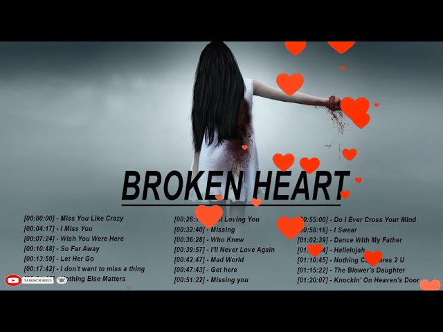 Best Sad Love Songs With Lyrics   Greatest Broken Heart Songs Collection   Most Sad Love Songs Cover