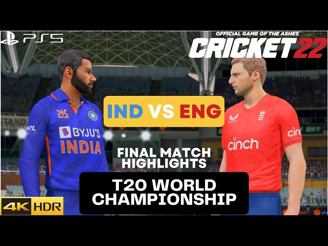 #7 India Won FINALS | INDIA vs ENGLAND | T20 World Championship | Cricket 22 4K 60FPS HDR PS5