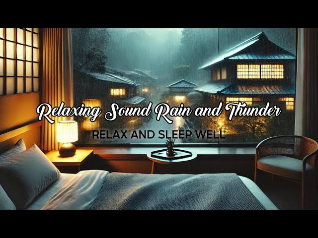 Relaxing Sounds Rain and Thunder - 99% Instantly Fall Asleep With Rain And Thunder Sound At Night