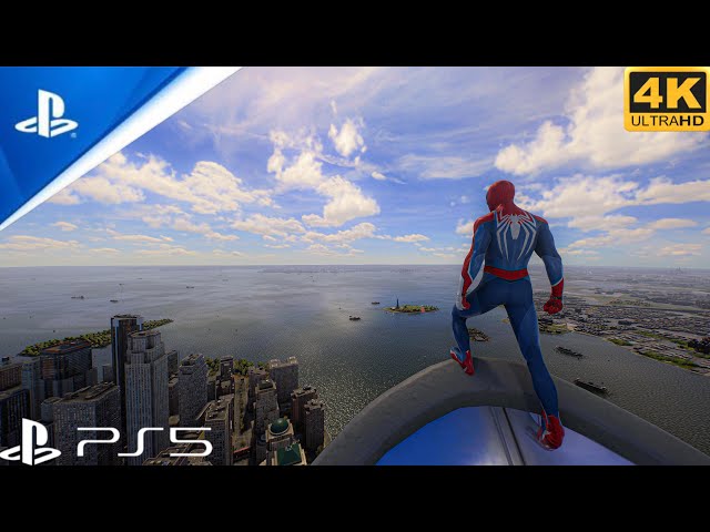 Spiderman 2 Ps5 Slim 4K HDR Advanced Suit 2.0 free roaming